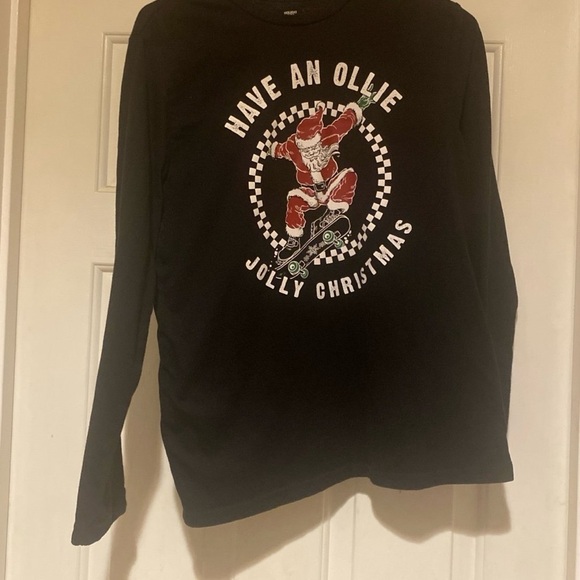 Holiday Time T-Shirt Black Size Youth XXL 18 "Have an Ollie Jolly Christmas" - Picture 2 of 4
